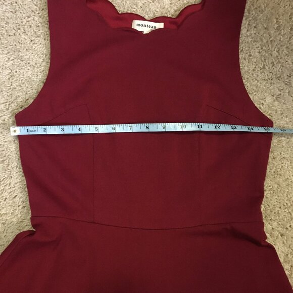 Monteau Sleeveless Fit & Flare Scallop Collar Dress - Picture 11 of 14